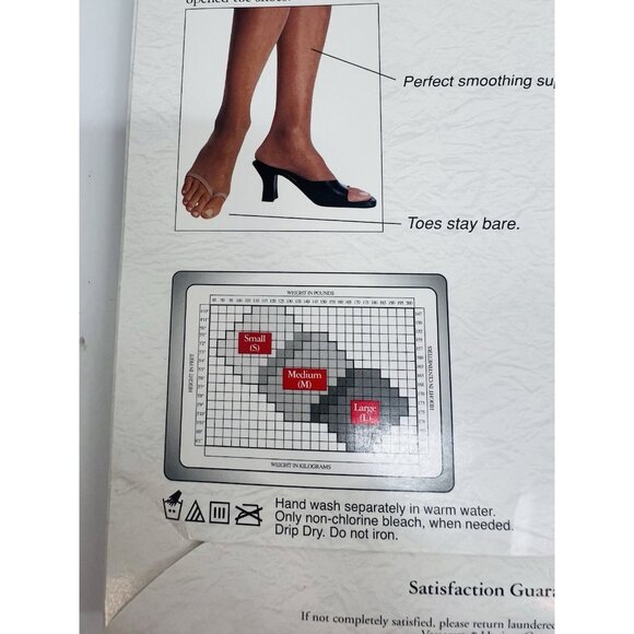 Vassarette Body Curves Shaper Sheer No Toes Nude Long 3340 Lycra VTG Pantyhose - Picture 8 of 8